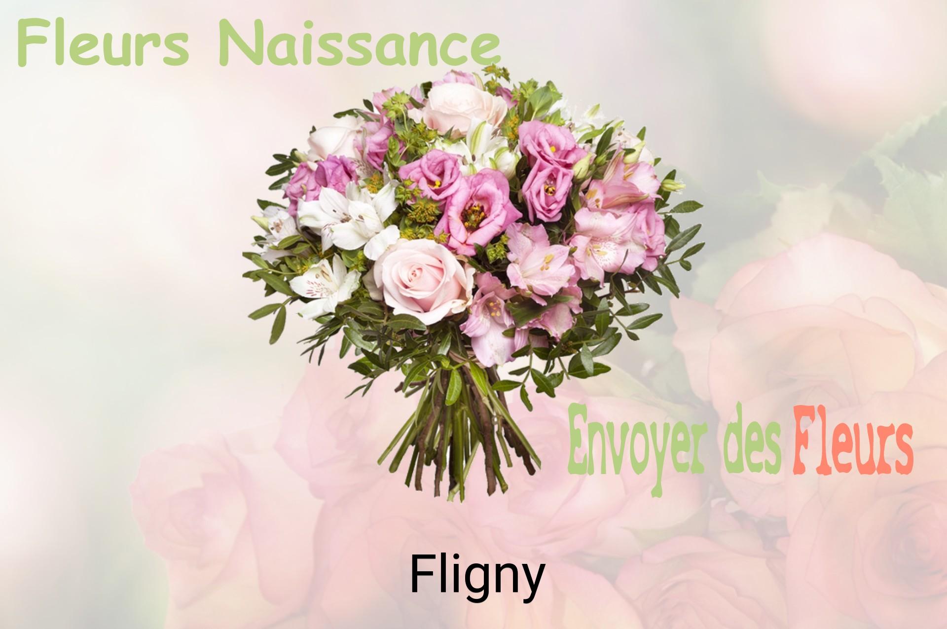 Bouquet de fleurs de naissance livré à Fligny